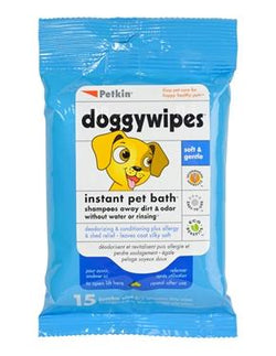 Petkin Doggy Wipes (15ct) - Barks and Licks