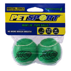 PETSPORT Tuff Mint Balls Dog Toy - 2 Pack - Barks and Licks